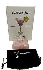 9 PIEDRAS DE WHISKY GEMAS EXÓTICAS CUBITOS DE HIELO BOLSA DE TERCIOPELO PINZAS REGALO DE NAVIDAD