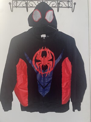 Marvel Comics Spider-Man Miles Morales Lightweight Zip Up Hoodie Boys sz S