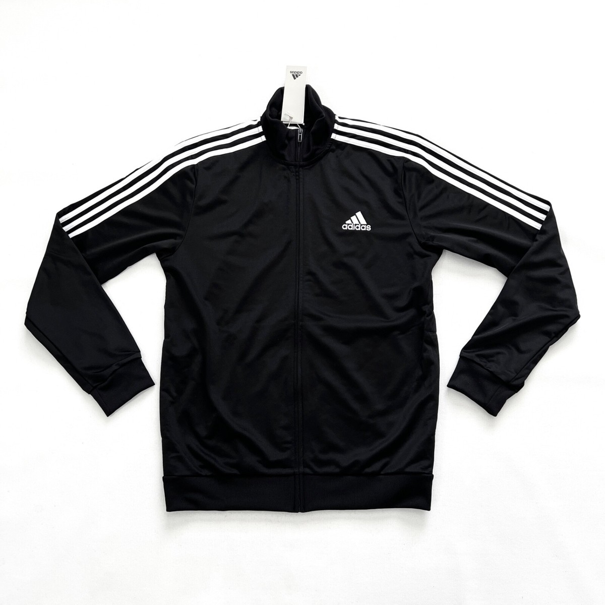 C775【adidas】トレーニングジャケット【メンズM相当】ブラック adidas アディダス トレーニングジャケット メンズ M PRE