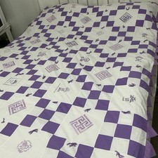 Vintage Patch Quilt With Embroidery Squares 80x63 Inch