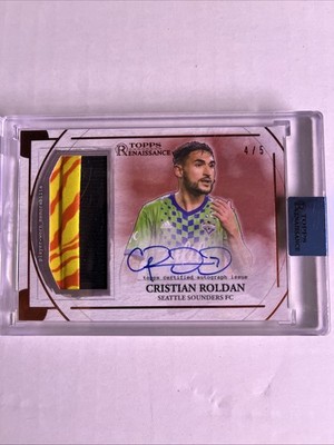 2022 Topps Renaissance MLS - Autographed Relics Cristian Roldan #AR-CR3 4/5