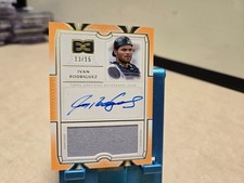 2024 Topps Definitive Patch Auto Ivan Rodriguez Orange /15