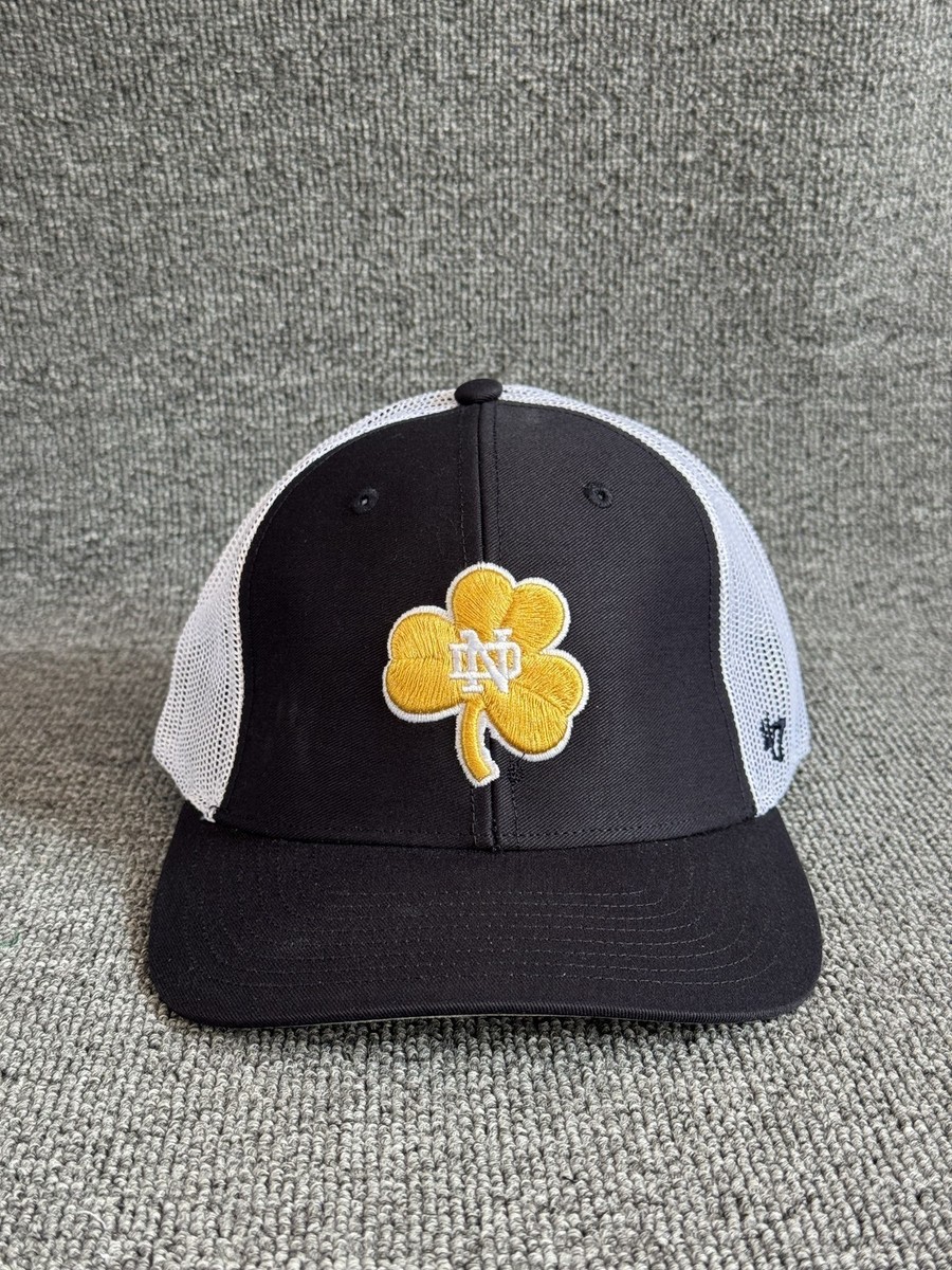 '47 Brand Notre Dame Trucker Snapback Black White One Size NCAA Hat