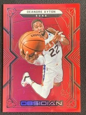 Deandre Ayton 2021-22 Panini Obsidian Base Electric Etch Red Flood #25
