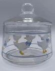 VTG Anchor Hocking Country Farm or Country Goose glass canister. Geese