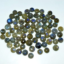73 Pcs 194 Cts Natural Labradorite Cabochon Loose Gemstone Lot 9x9 6x6mm 3675