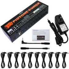 Guitar Effect Pedal Power Supply 10 DC Outputs for 9V 12V 18V Effects Pedals ...