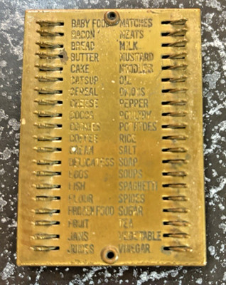 Giftcraft Vintage Brass Metal Grocery Shopping List Reminder