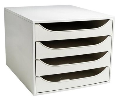EXACOMPTA Schubladenbox ECOBOX 4 Schübe grau