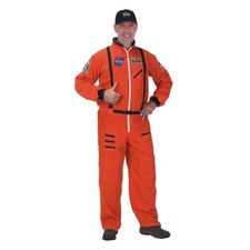 Adult Astronaut Orange Suit W/ Cap Costume Small