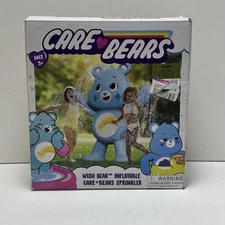 New Care Bears XL Inflatable Sprinkler Water Toys Blue Wish Bear 60” Summer Yard
