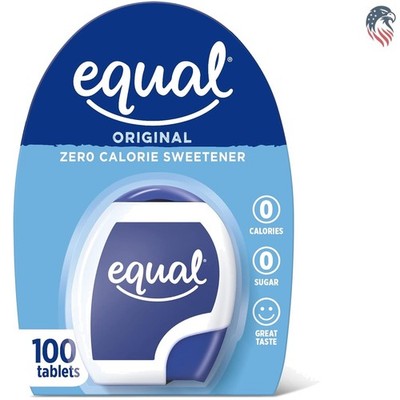 100 Count Zero Calorie Sweetener Tablets Aspartame Acesulfame-K Sugar Substitute