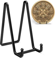 4 Pack Plate Stands for Display - 6 Inch Metal Square Wire Plate Holder Display 