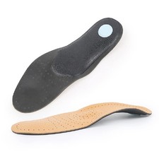 Leather Orthotic Insoles Leather Insoles Insert Orthotic Insole Arch Support ...