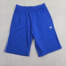 Adidas Adicolor Sweat Shorts Youth Large 12-14 Blue Trefoil Spellout Basketball