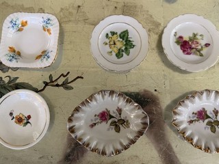 LOT 6 ANTIQUE VINTAGE BUTTER PATS