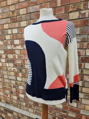 White Stuff Pullover Damen eng Strick Bio Baumwolle/Modal weich Pulli UK 10