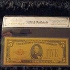 24K 99.9 Gold $5 Novelty Banknote w/ Certificate Report No 2011/C0359 — photo 1