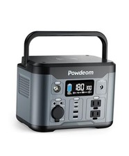300W Portable Power Station, 296Wh Power Bank with AC Outlet, Solar 300W-PD