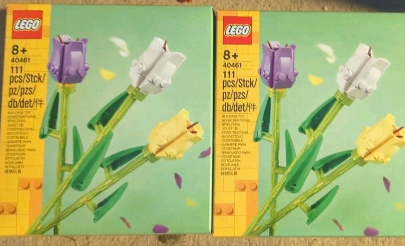 LEGO Tulips Flower Set 40461 X 2 sets. New, sealed, retired & Mint. Free post.