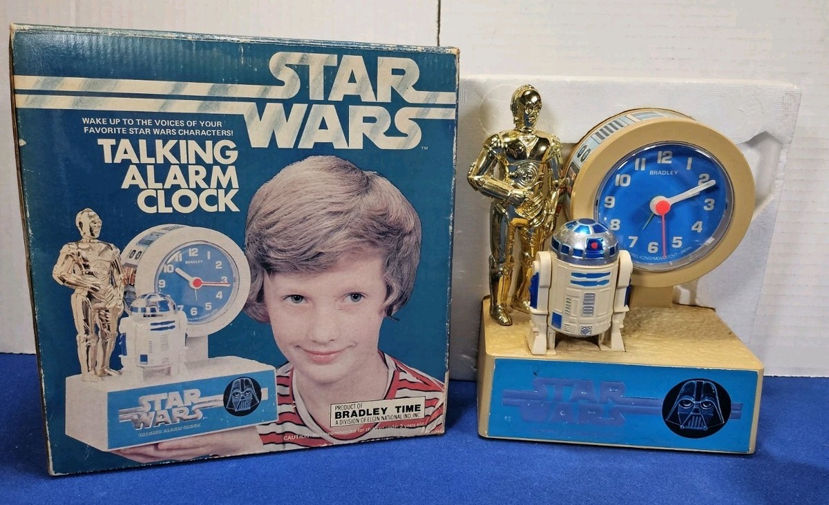 1980 Star Wars Alarm Clock MIB ESB vintage Toy By Bradley Talking 