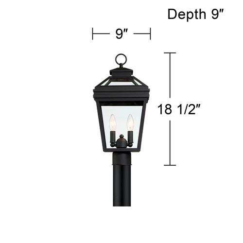 Stratton Street Vintage Outdoor Post Light Fixture Textured Black 18 1/2" Porch - Picture 4 of 6