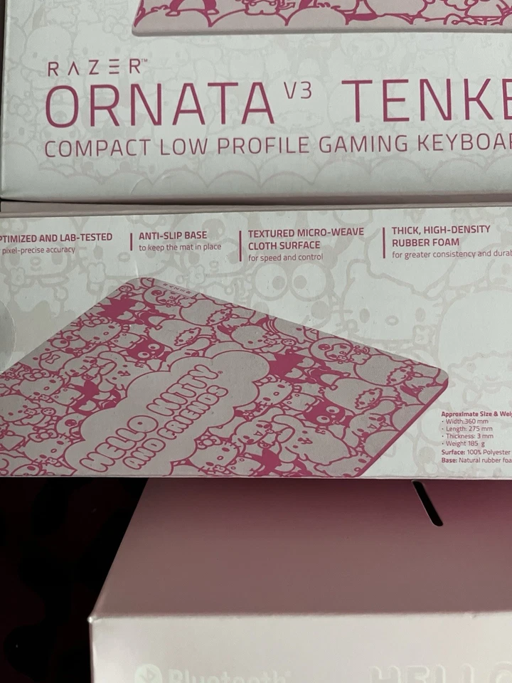 Hello Kitty 游戏雷蛇设置,带键盘、鼠标垫、鼠标、耳麦 — 第 3/4 张图片