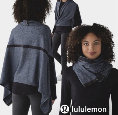 Lululemon Vinyasa Convertible Wrap Scarf Running Luon Spray Jacquard Blue O/S