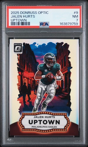 2025 PANINI DONRUSS OPTIC UPTOWN #9 JALEN HURTS PSA 7