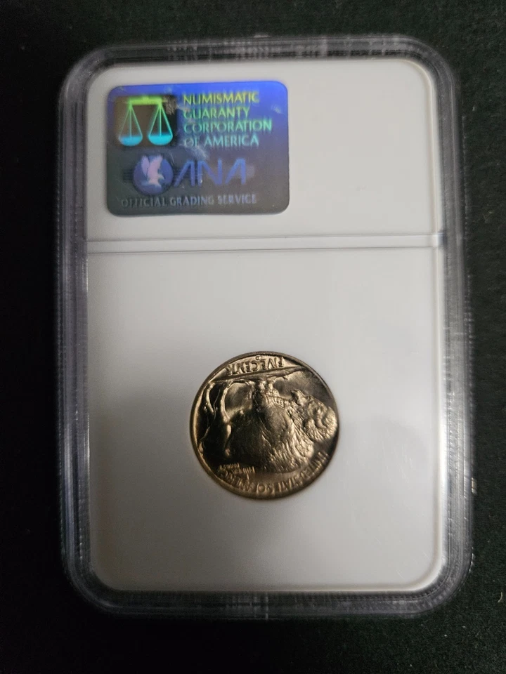 1938 D 5C Buffalo Nickel NGC MS65 Golden Toning - Image 2 of 2