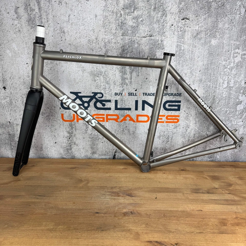 Low Mile! 2013 Moots Psychlo X 56cm Titanium CX Disc Frameset 700c Enve AR Fork - Image 2 of 4