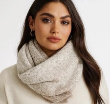 Barefoot Dreams CozyChic Lite Confetti Beanie  Scarf SET Cream-Taupe OS NWT