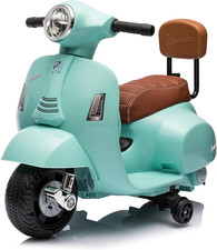 Moto Elettrica Scooter per Bambini Mini Vespa GTS Piaggio 6V Con Schienale Sedil