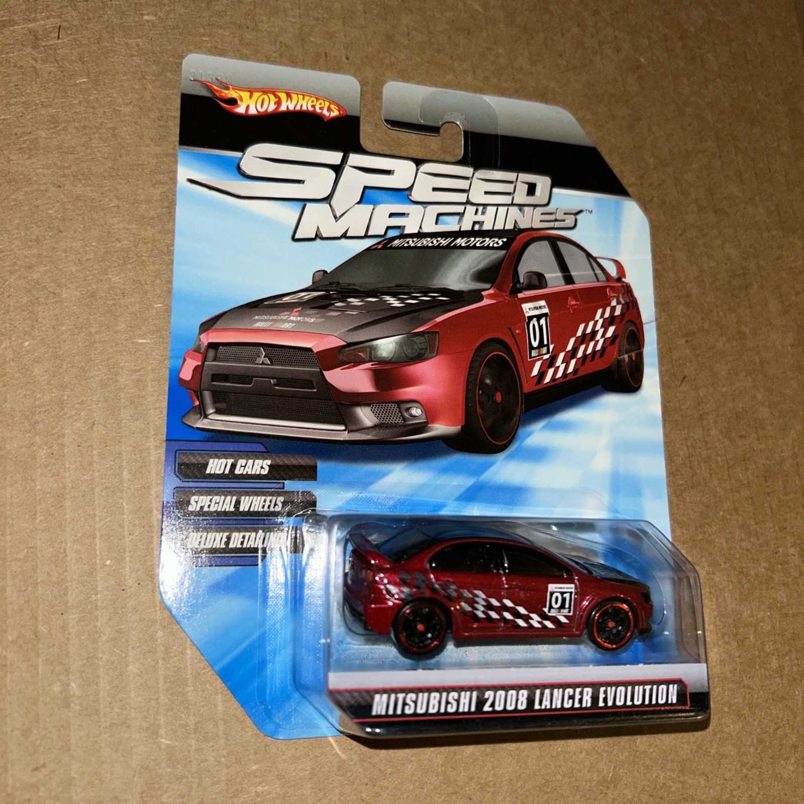HOT WHEELS 2010 SPEED MACHINES SERIES - 2008 Lancer Evolution 8 RED