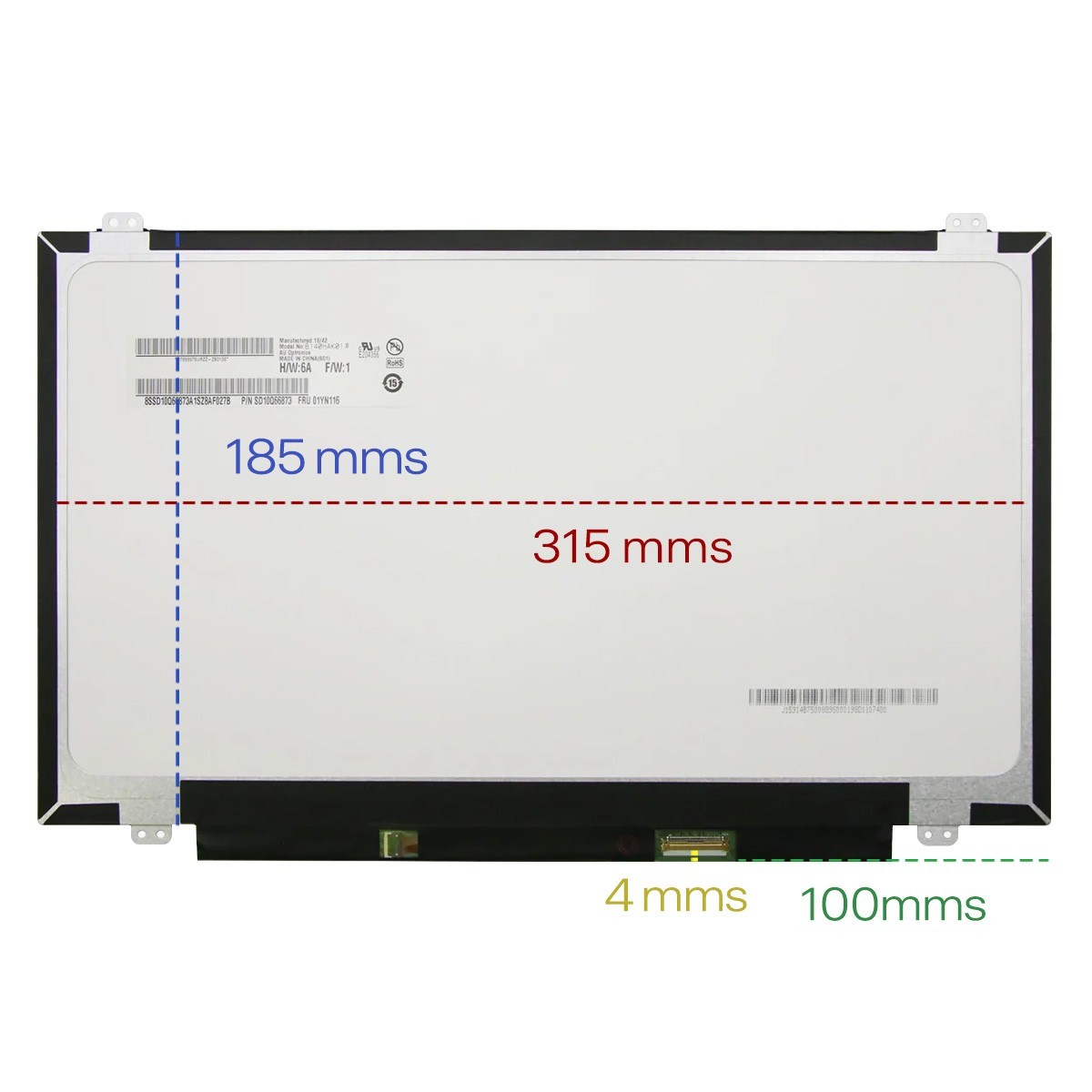 Dalle Ecran Tactile 14 IPS pour Lenovo Thinkpad T470 Full HD - 3