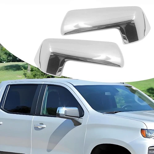 For 2019-2025 Chevy Silverado / GMC Sierra 1500 Chrome Top Half Mirror Covers