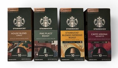 40 ct Starbucks by Nespresso Capsules Caffe Verona Blonde Espresso Pike Place