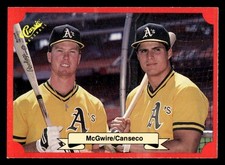 1988 Classic Red Mark McGwire/Jose Canseco Oakland Athletics MINT NO RESERVE!
