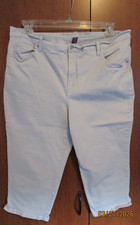 Gloria Vanderbilt Amanda Slimming Cropped Pants Sz 16W Cotton Elastane W 38 I 20