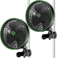 VIVOSUN 2PCS AeroWave E6 Gen2 6" Grow Tent Clip Fan Oscillating Smart Control