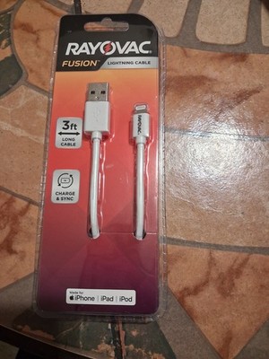Rayovac Charge And Sync Cable For iPhone 3ft WHITE New