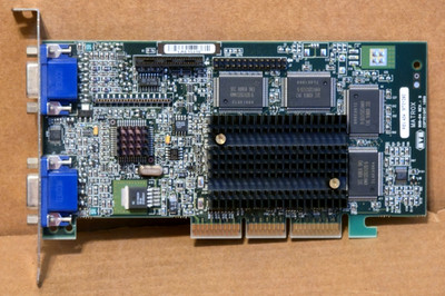 Matrox 906-04 MGI G4+MDH4A16G Dual VGA AGP SGRAM Graphics Video Card -UNTESTED