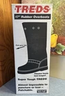 TREDS Super Tough 17" Pull-On Stretch Rubber Overboots - Black M Fits 8-10