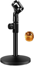Innogear Desktop Microphone Stand, Upgraded Adjustable Table Mic Stand with Mic