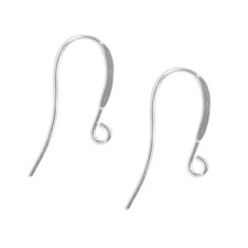 Silver Plated Tall French Hook Ear Wires 26mm Pkg. of 144 Pieces  72 Pairs 