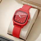 1pc Women Square Quartz Watch Silicone Band Casual Wristwatch Reloj Mujer Gift