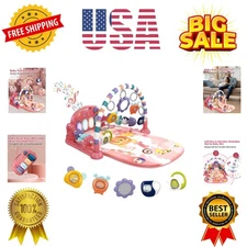 Baby Play Mat Gym, Funny Play Piano Tummy Time Activity Mat with 5 Infant Sen...