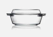 Small Glass Casserole Dish With Glass Lid Round Glass Microwave Safe Bowls wi...