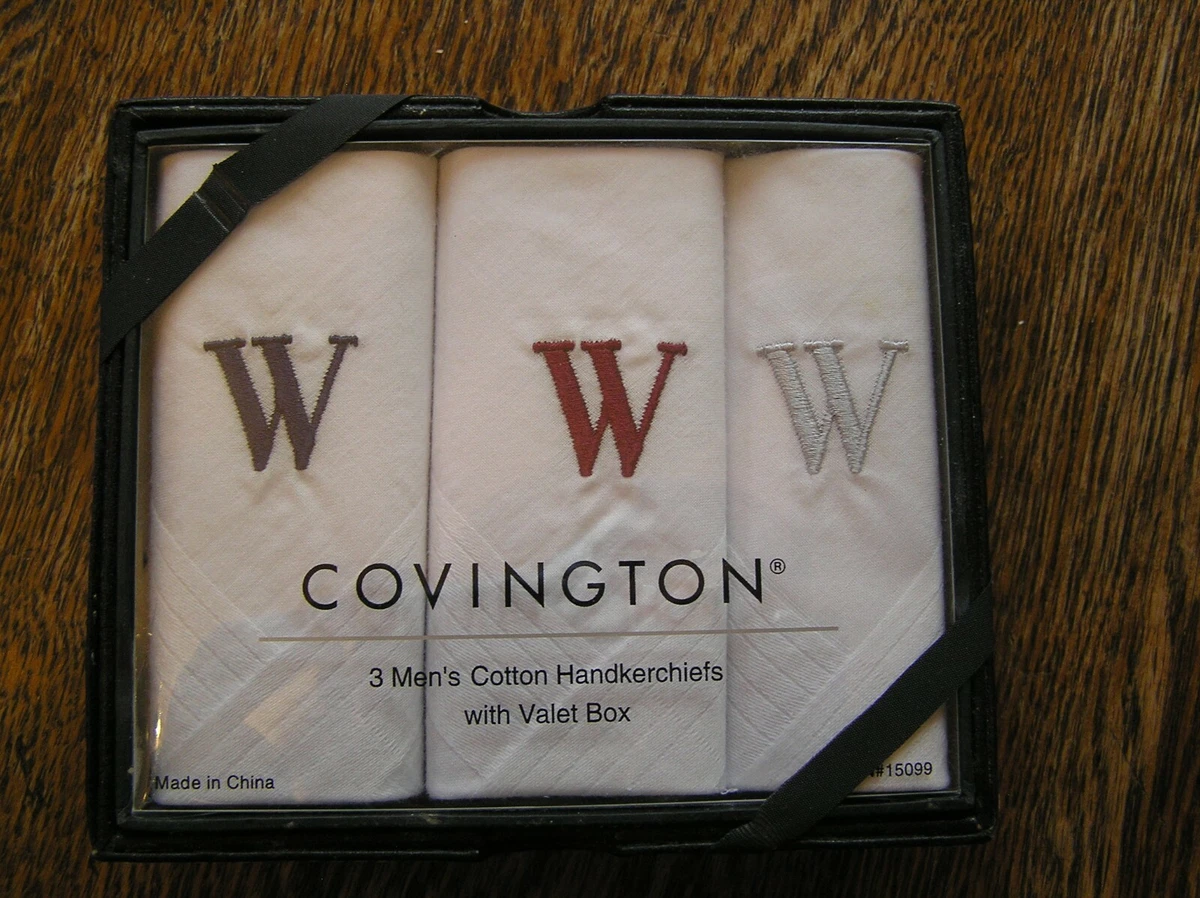 Covington 100 Cotton Valet Boxed Set of 3 MONOGRAMMED