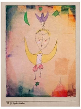 Angel Descending, 1918 by Paul Klee Art Print Poster 12x16